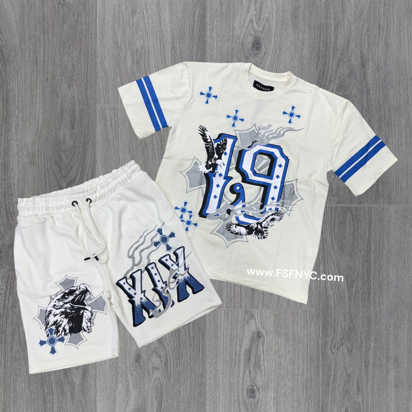 Reason - Football 19 Short Set - Cream - 764