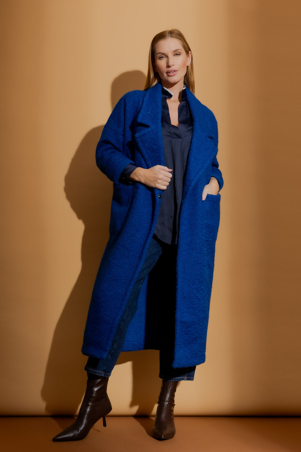 Cobalt Cocoon Coat