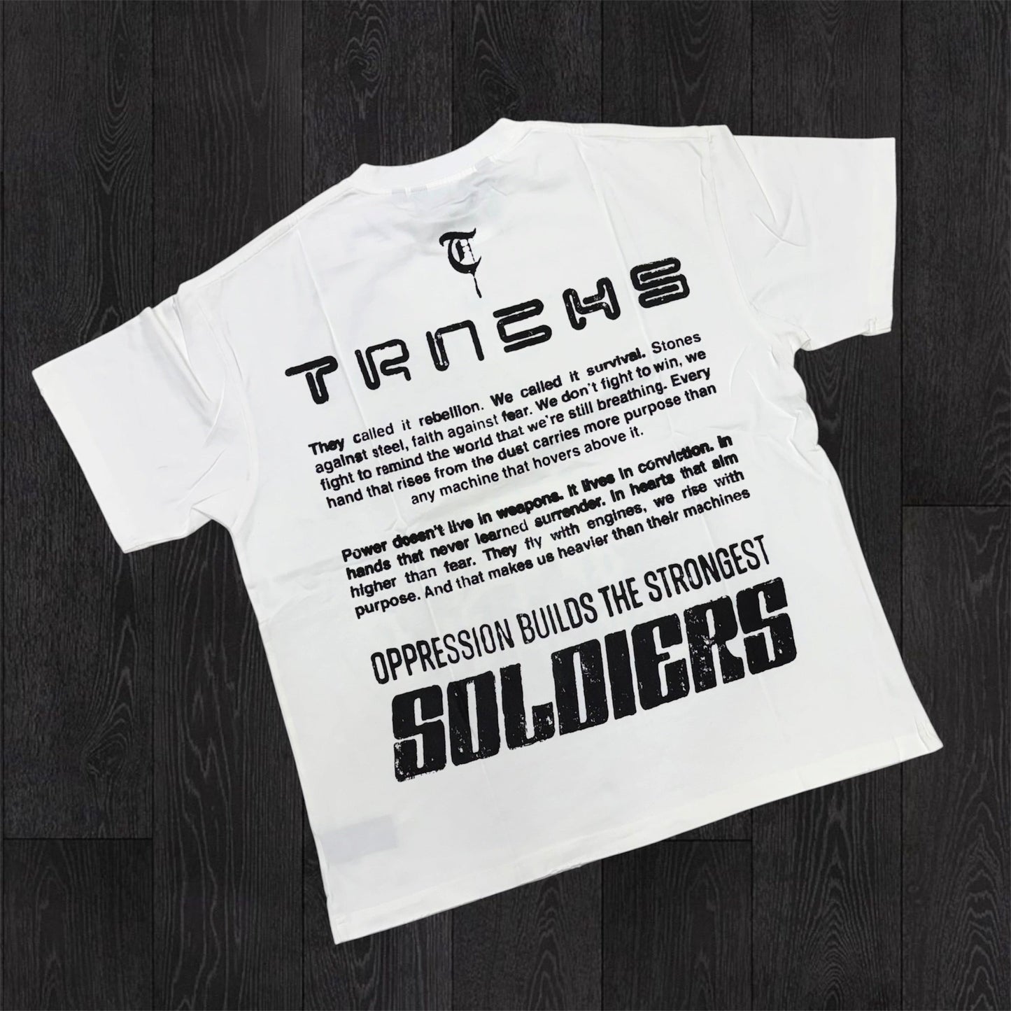 TRNCHS - Oppression Tee - White 2530