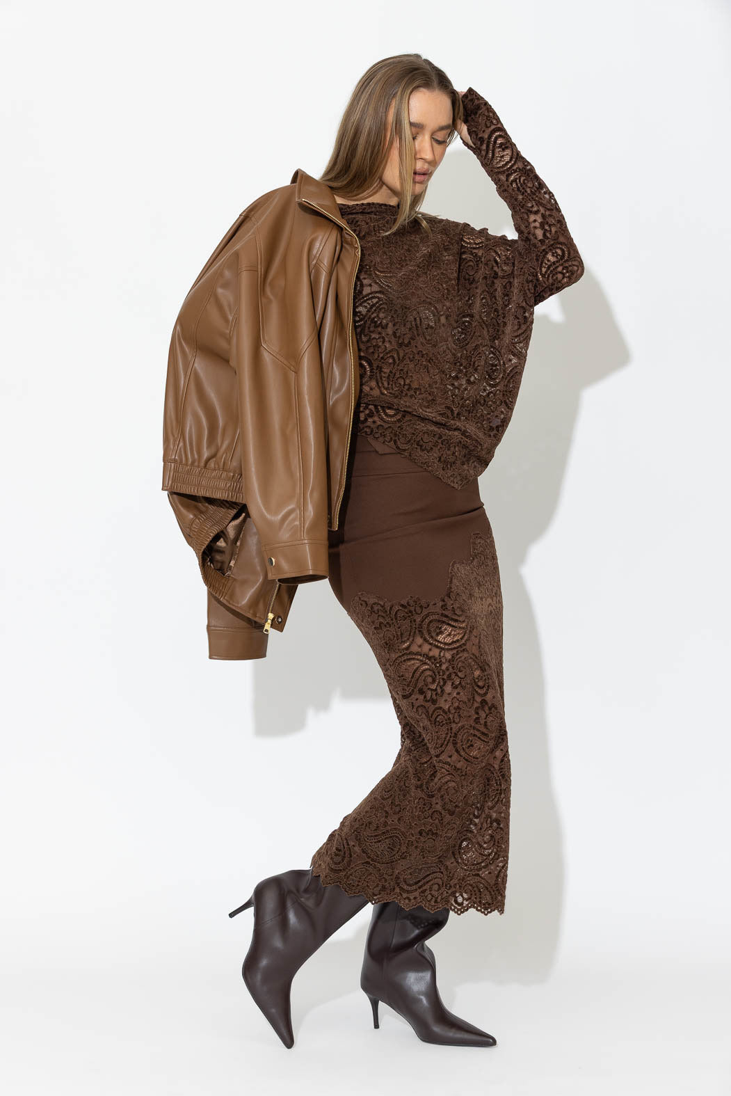 Chocolate Lace Milan Top