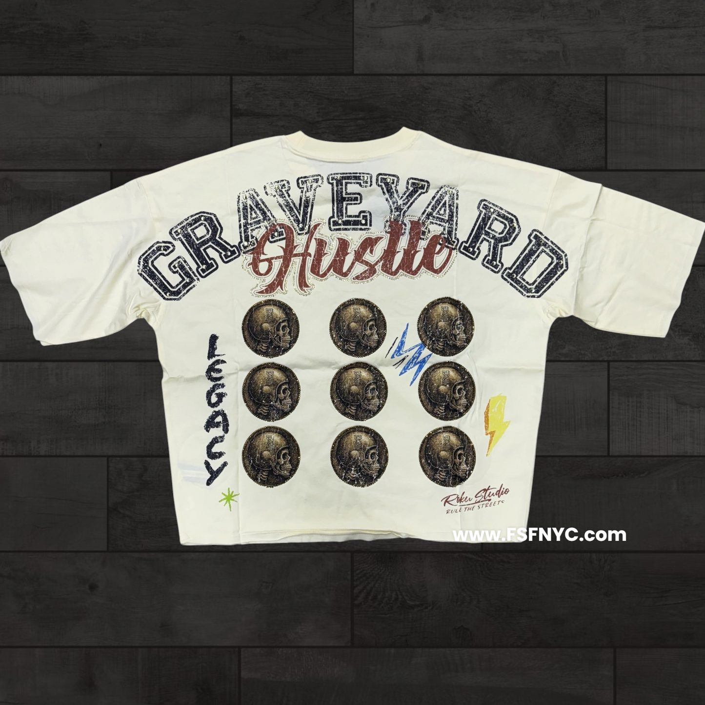 Roku - GRAVEYARD Tee - Eggshell 2075