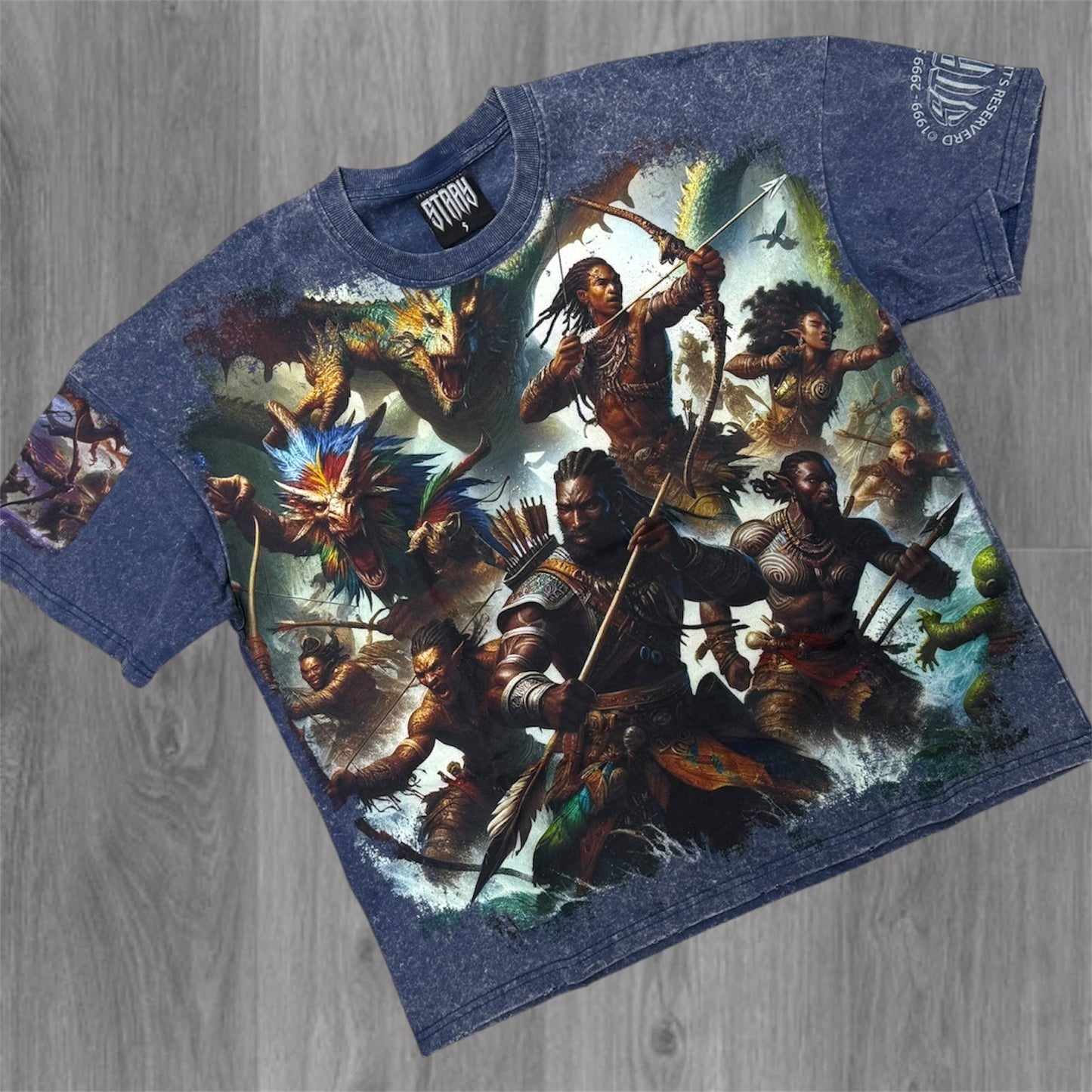 Stray - The Warrior T-shirt - Acid Navy- 1740