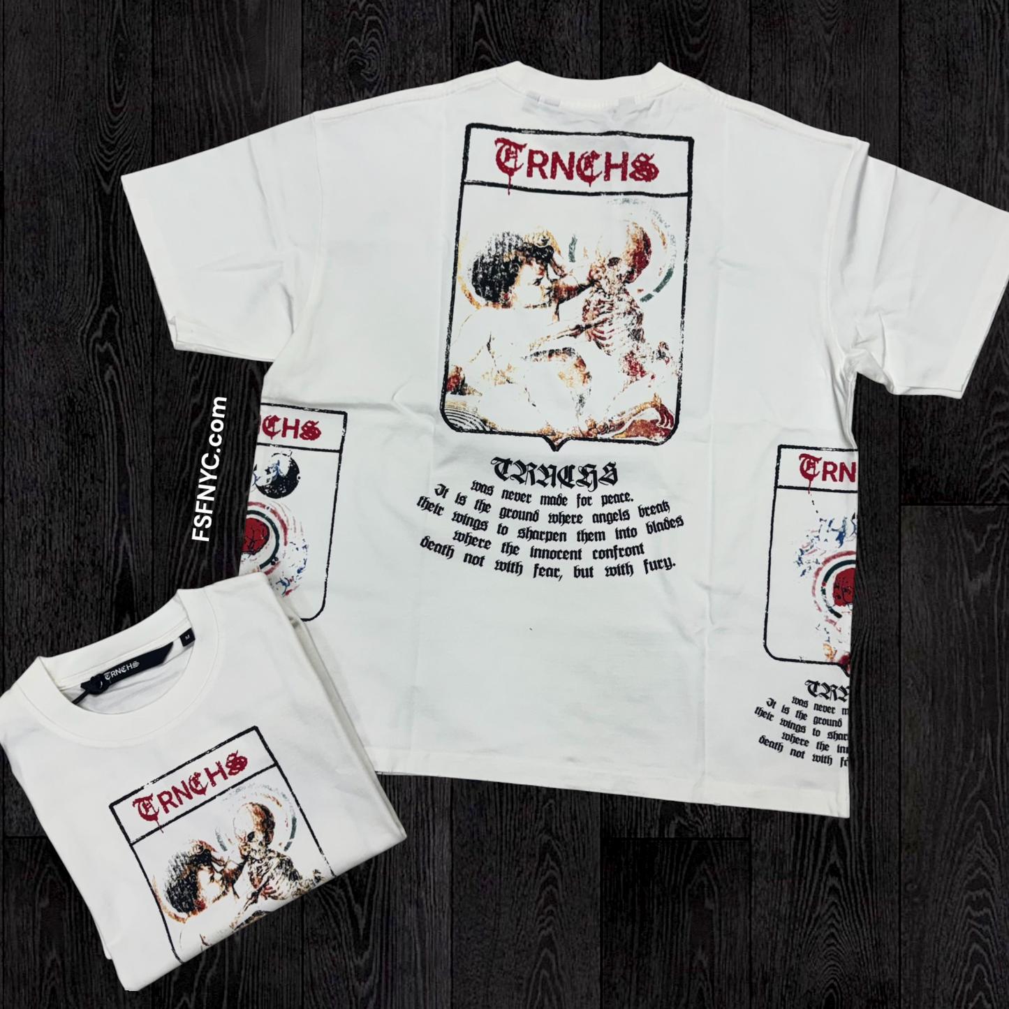 Trnchs - Militant Gothic T-Shirt - White - 01