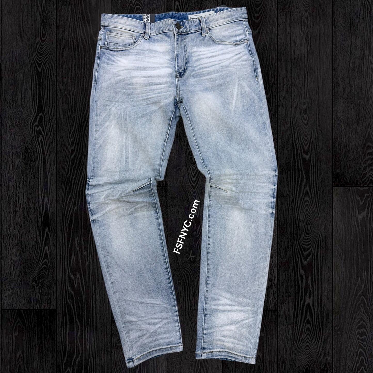 Rise - Plain Washed Jeans - Majestic Blue - S102