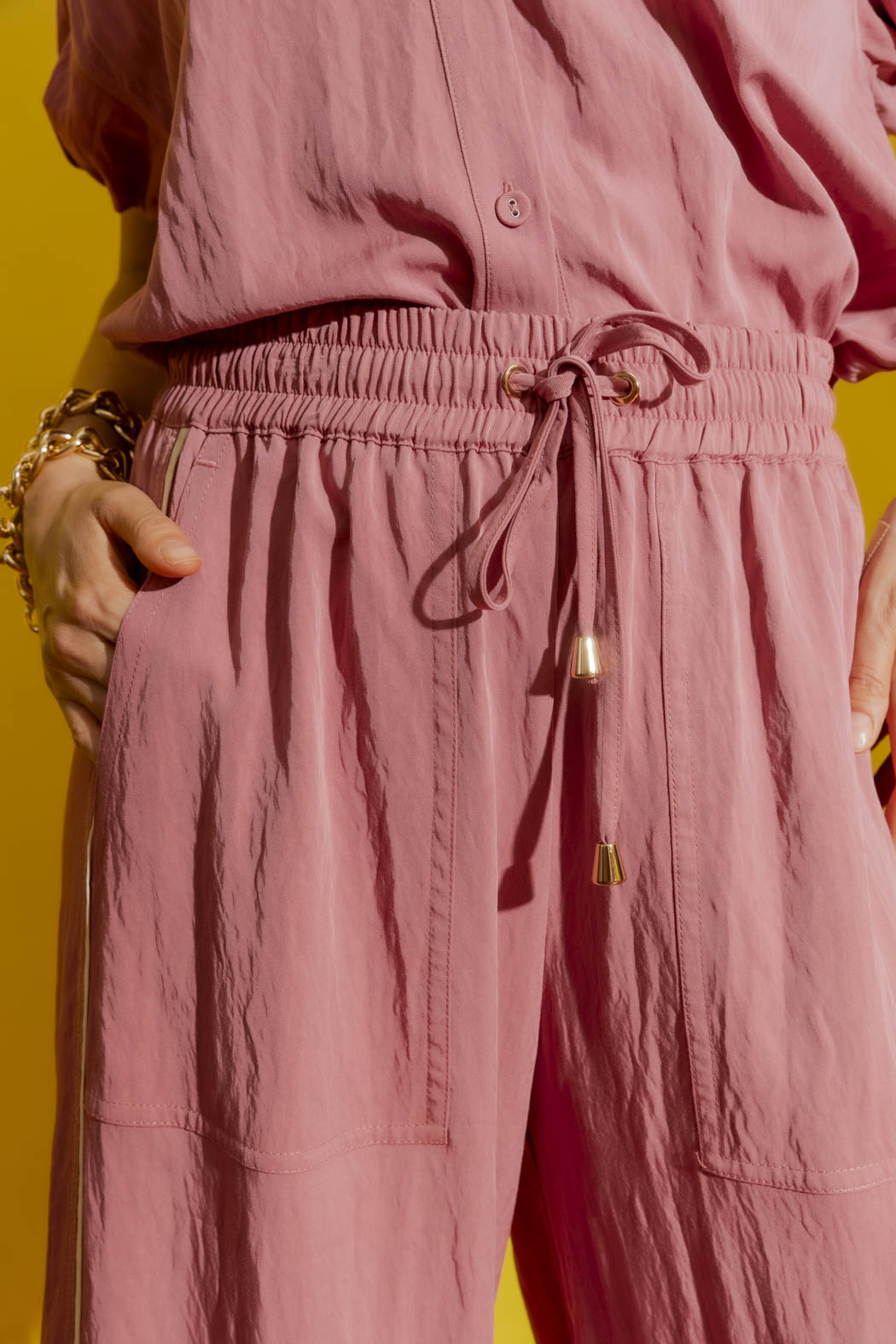 Dusty Pink Piped Culottes Dusty Pink