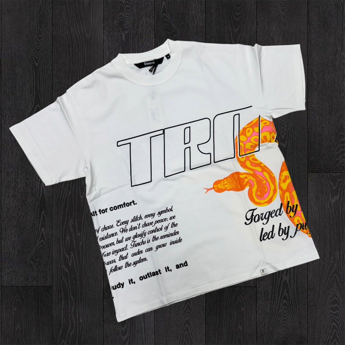 TRNCHS - Forged In Struggle Tee - White 2533