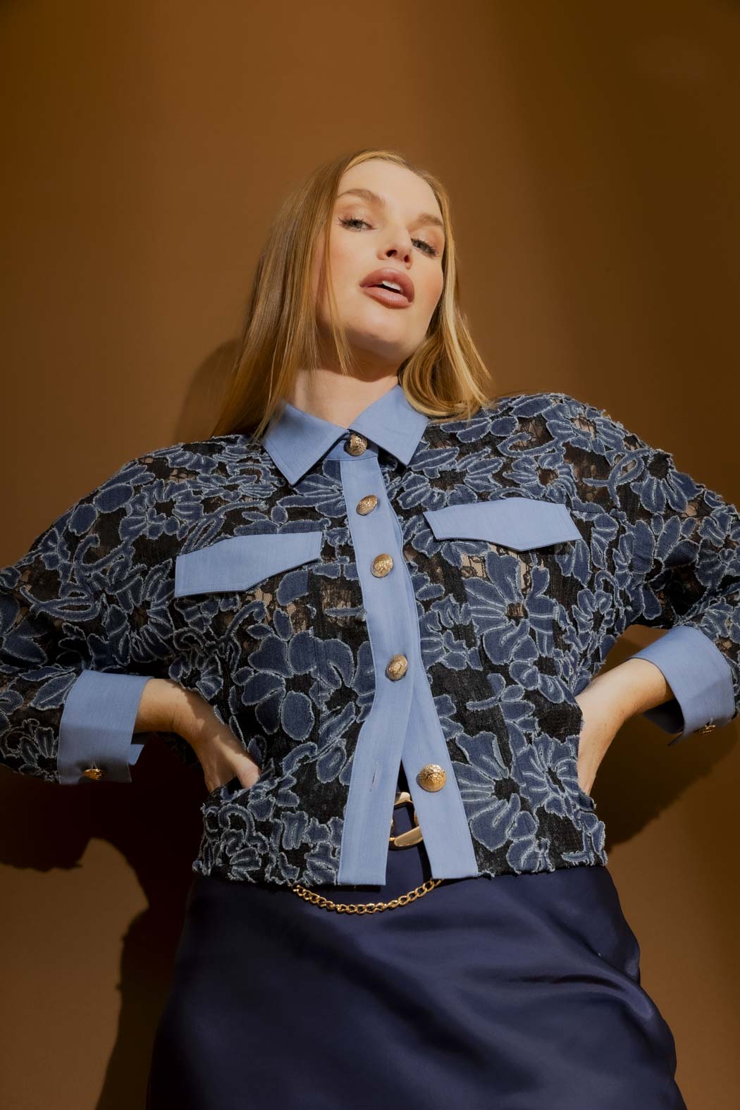 Denim Lace Dallas Jacket