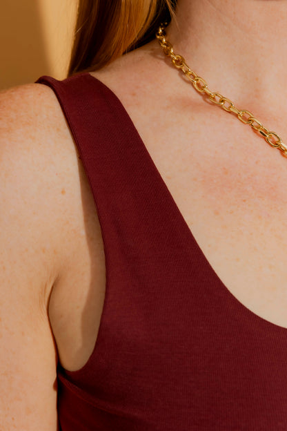 Burgundy Tencel Body Cami