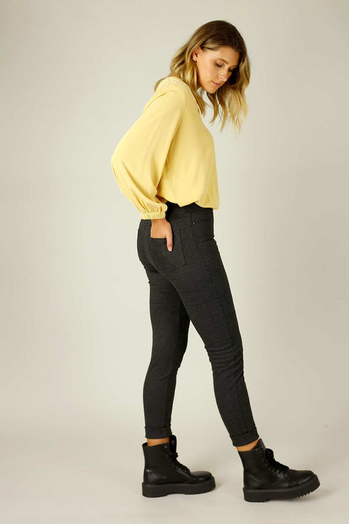 Charcoal Firm Hold Relaxed Slim Jean -SALE