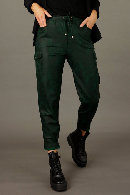 Forest Leatherette Cargo Jogger - FINAL SALE