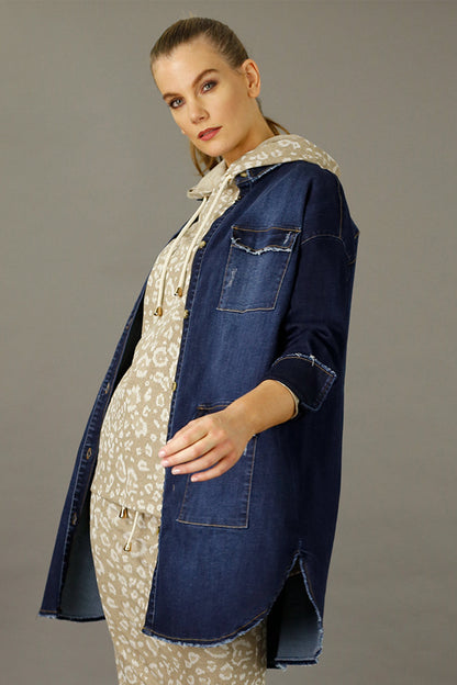 Dark Denim Shacket - SALE