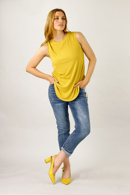 Gold Shimmer Crew Cami - SALE