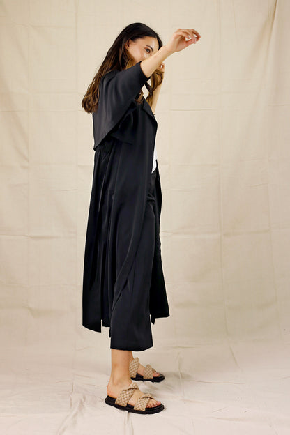 Black Soft Touch Trench - SALE