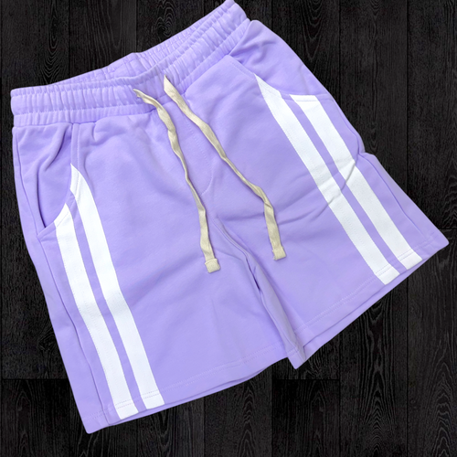 Narr - Stripe Sweat Shorts - Lavender