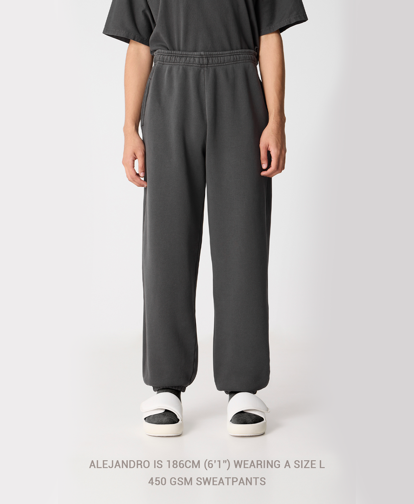 450 GSM 'Jet Black' Sweatpants
