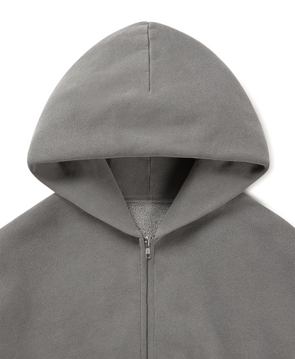 450 GSM 'Mud Gray' Zipper