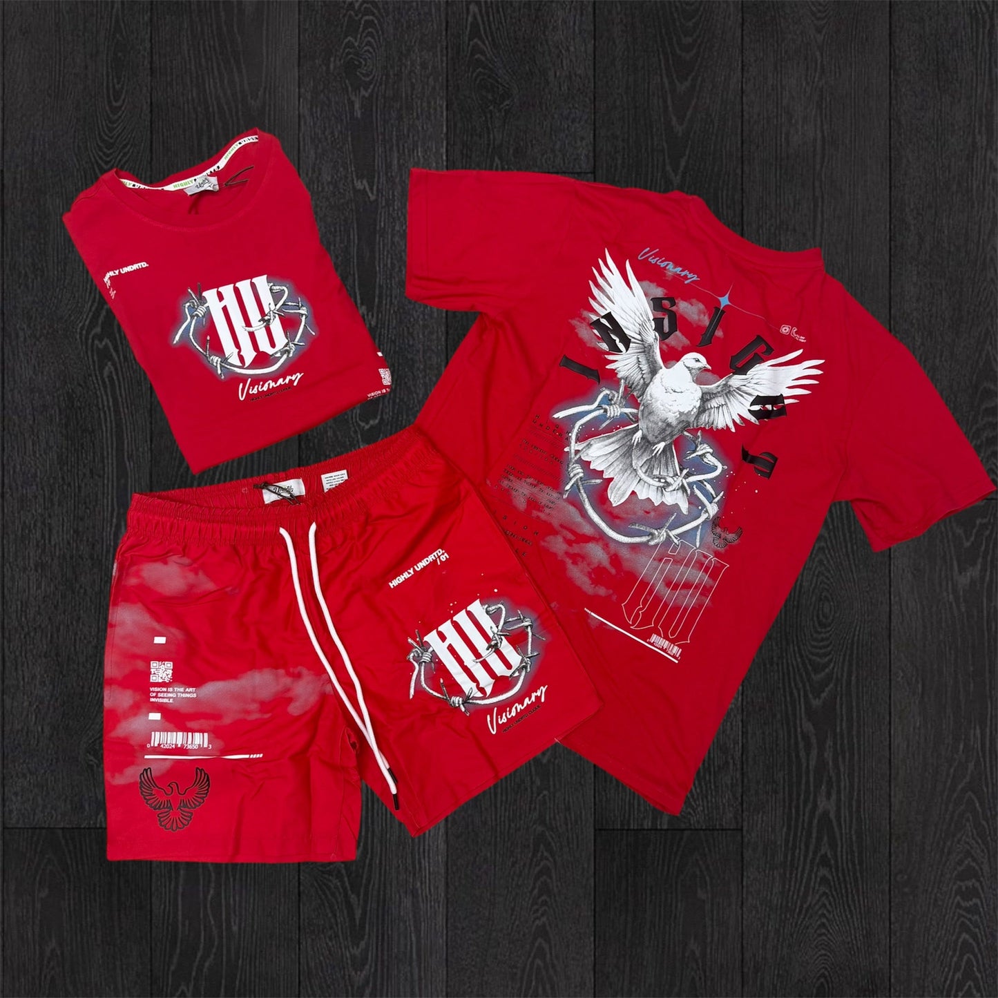 UNDRTD - Visionary Short Set - Red 6114 6214
