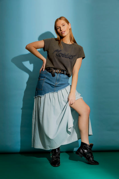 Dark Taupe Washed Cornelli T-Shirt