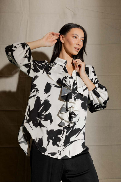 Black/white Cascade Shirt