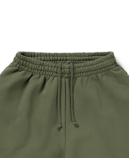 600 GSM 'Olive' Straight-leg Pants
