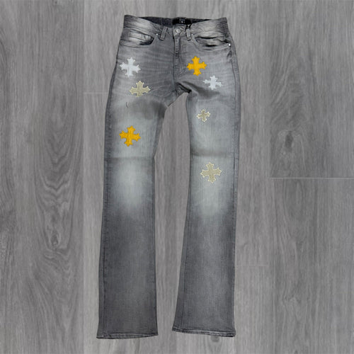 SYP - Stacked Patch Denim - Cement 2344