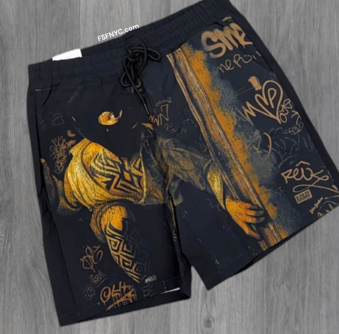 R - Nylon Shorts Reborn - black - 916 z