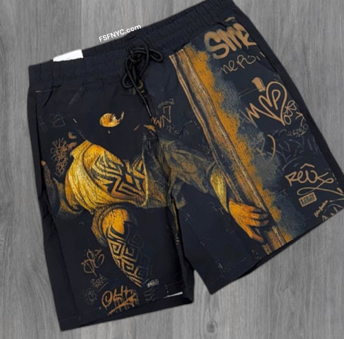 R - Nylon Shorts Reborn - black - 916 z