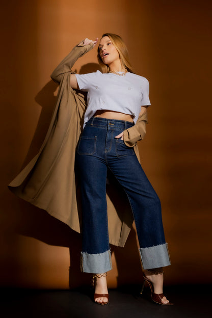 Dark Denim Stretch Pocket Jean Dark Denim