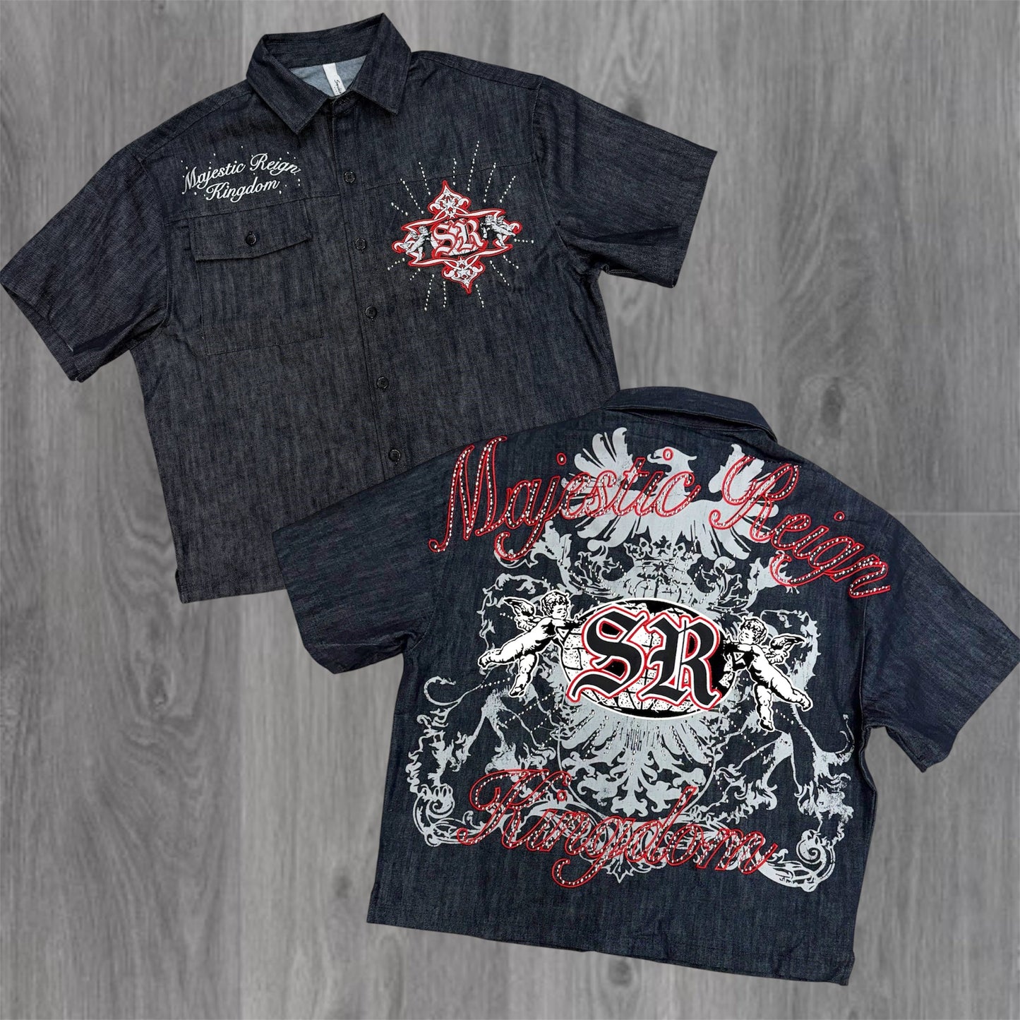 Rise - Majestic DenimButton Down Shirt - Ink Blue - 591z