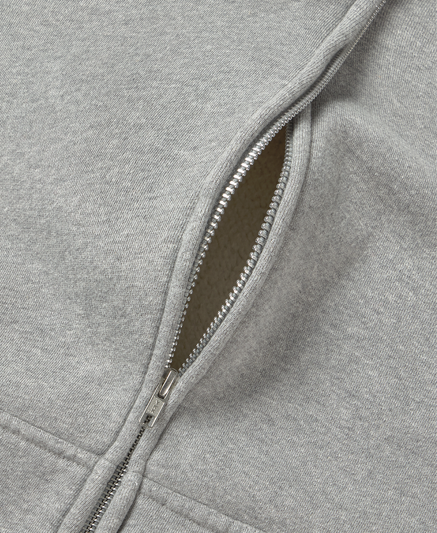450 GSM 'Ash Gray' Zipper