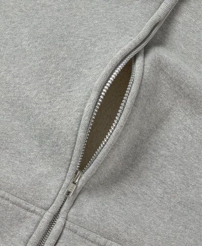 450 GSM 'Ash Gray' Zipper