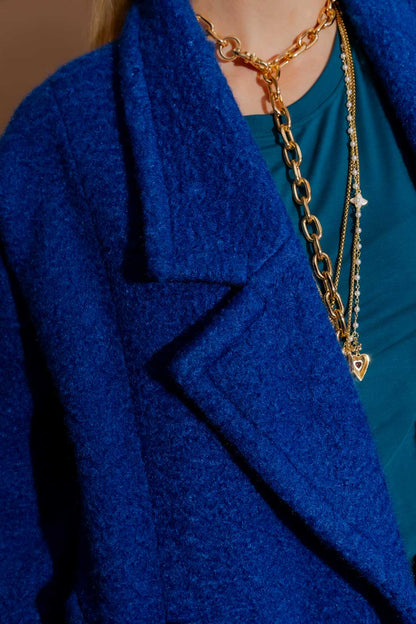 Cobalt Cocoon Coat