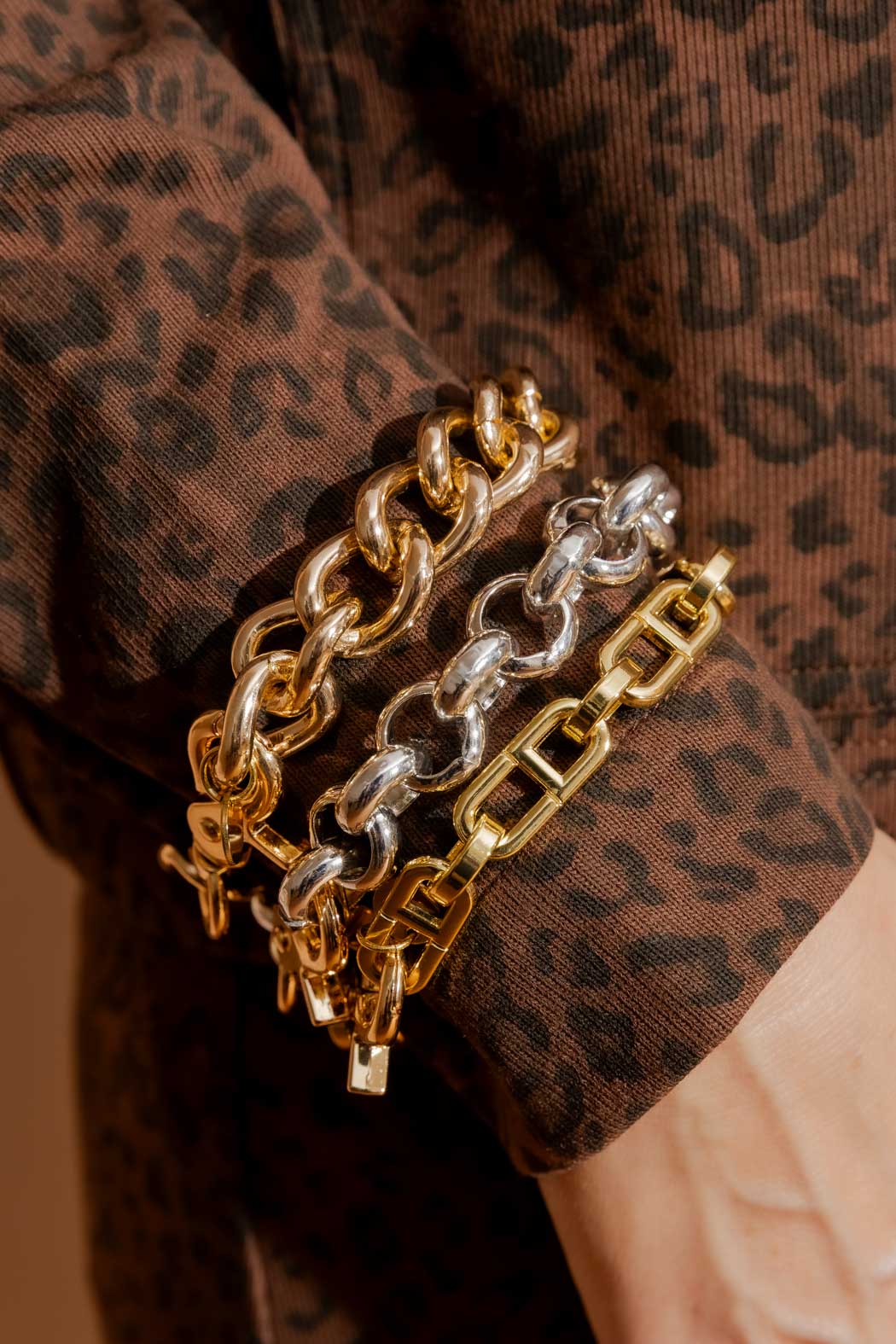 Gold Chunky Bracelet Gold O/S