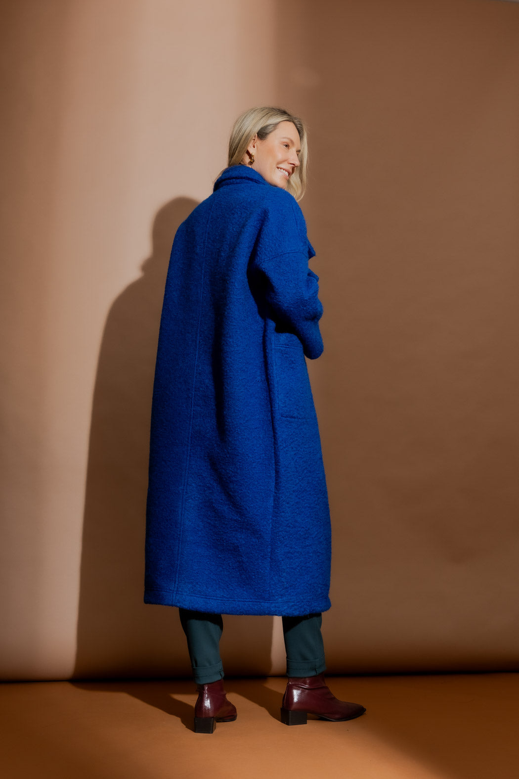 Cobalt Cocoon Coat