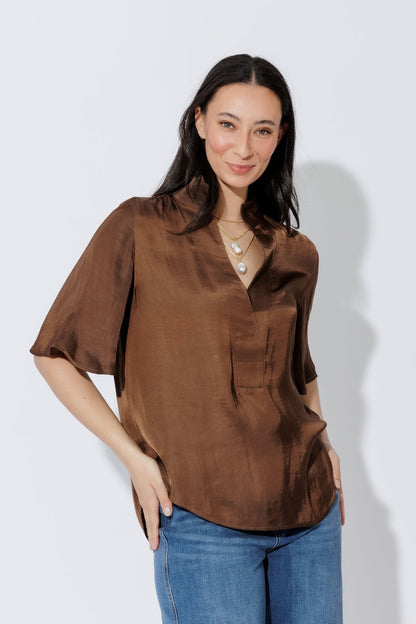 Cocoa Milan Fluted Blogger Shirt
