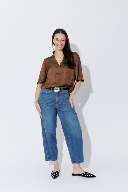 Cocoa Milan Fluted Blogger Shirt