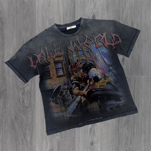 Valley F U Tee - Grey Wash