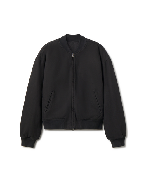 'Jet Black' Bomber Jacket