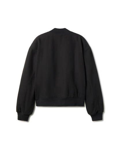 'Jet Black' Bomber Jacket