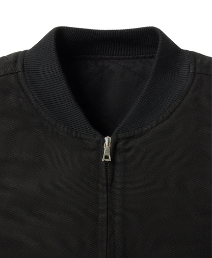 'Jet Black' Bomber Jacket