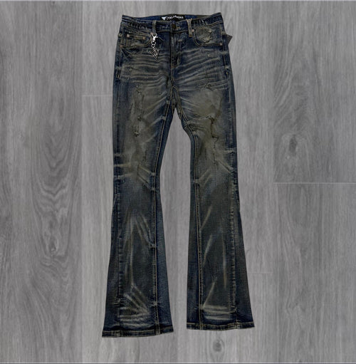 Valabasas - outlawed Stacked Denim - Dirty Dark Blue - 1099