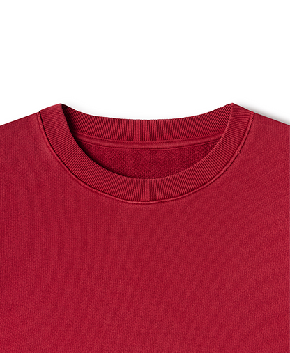 600 GSM 'Dark Red' Crewneck