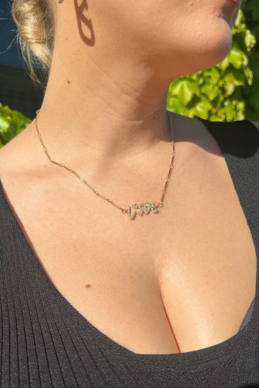 CLEAR LOVE NECKLACE S