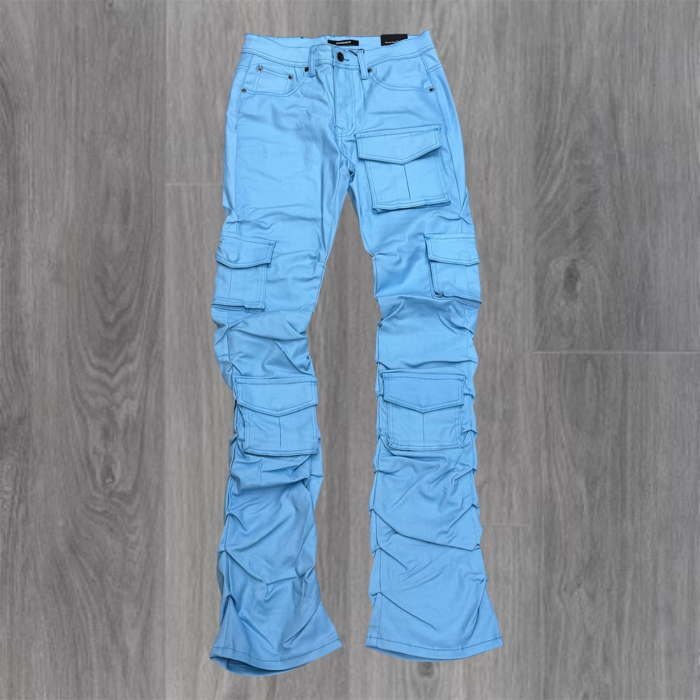 KD - Stacked Waxed Utility Denim - Coated Blue - 2056B