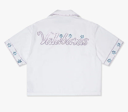 Valabasas Gem woven Button Down shirt white 1005