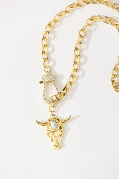 Gold Rodeo Diamonte Clip Necklace