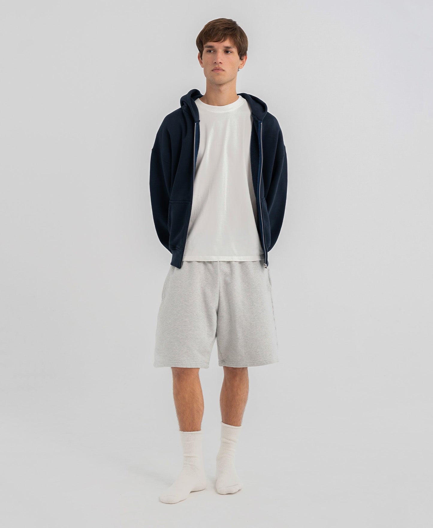 600 GSM 'Ash Gray' Short Pants