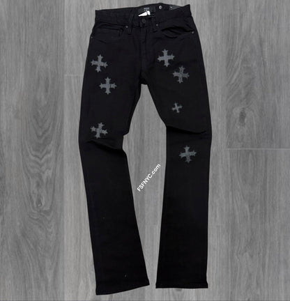 SYP - Stacked Patch Denim - Jet Black 2344