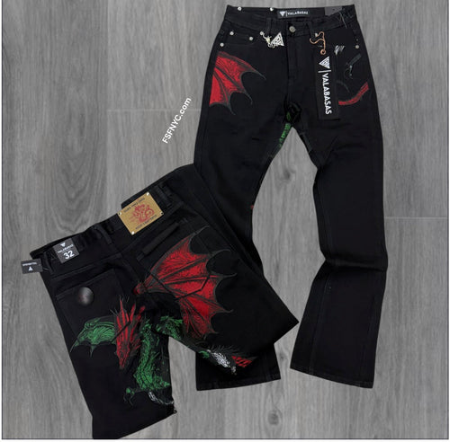 Valabasas - Stacked Ryu Denim - Black - 1128
