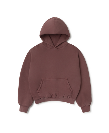 1000 GSM 'Burgundy' Double Hoodie
